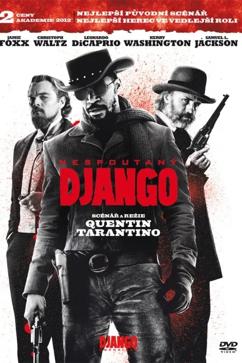 Nespoutaný Django. Django je osvobozený otrok, který nabídne pomoc německému lovci odměn. Na oplátku za jeho pomoc mu lovec odměn pomůže pomstít se krutému majiteli plantáže Calvinovi Candiemu, který znásilnil jeho ženu a usiluje o to, aby byl Django opět v řetězech.