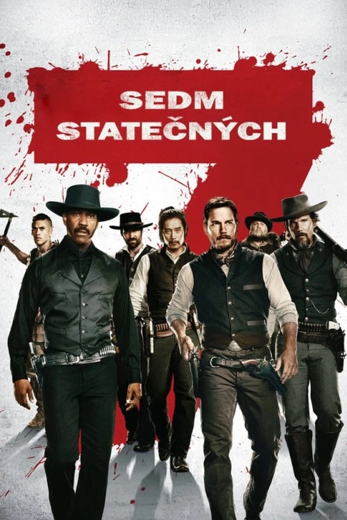Městečko Rose Creek neustále ohrožuje banda lotrů bezohledného průmyslníka Bartholomewa Boqua (Peter Sarsgaard), který se v honbě za ziskem nezastaví před ničím. Zoufalí obyvatelé pod vedením Emmy Cullenové (Haley Bennett) se rozhodnou požádat o pomoc sedm mužů, pro které, stejně jako pro Boqua, žádné zákony neplatí. Nesourodá skupina pistolníků, hazardních hráčů a nájemných lovců se rozhodne nevinné lidi ochránit a zastavit Boquovo jednání. Během příprav na rozhodující souboj si těchto sedm najatých žoldnéřů postupně uvědomí, že v tomto případě půjde více než o peníze.