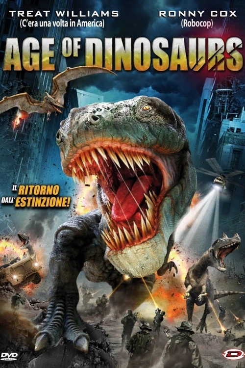 Biotechnologická firma vytvořila pomocí převratné technologie dva dinosaury. Podařilo se jim však uniknout a začali působit škody... Americký katastrofický sci-fi film (2013). Hrají T. Williams, R. Cox, J. R. Reed, J. M. Allen, M. Aria, J. Goetz a další. Režie J. J. Lawson