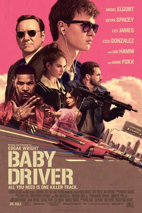 Baby Driver. Talentovaný řidič (Ansel Elgort) pomáhá zločincům uniknout z místa činu a je považován za nejlepšího v oboru. Když se setká s dívkou svých snů (Lily James), chce opustit svůj zločinecký život. Mafiánský boss (Kevin Spacey) ho ale přinutí k další akci, čímž ohrožuje jeho život, lásku a svobodu.