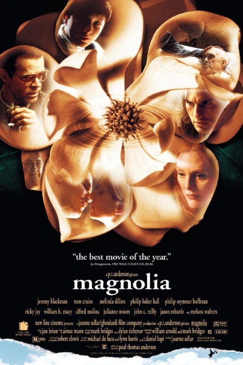 Film Magnolia, prostřednictvím devíti navzájem propojených příběhů, zobrazuje životní peripetie různých postav - umírajícího otce, ambiciózního syna, milujícího policistu či ztracenou dceru. Zasazen do televizní show, sleduje absurdní náhody vedoucí k drastickým změnám v jejich životech.
