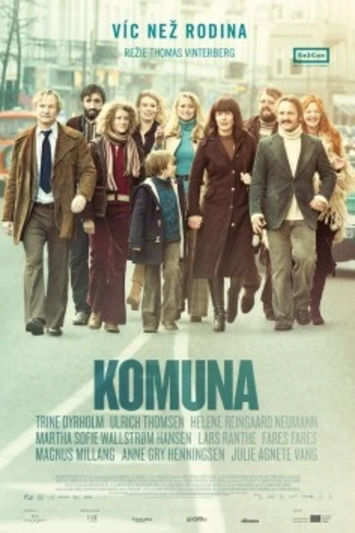 Komuna je svědectvím hrozícího konce rodiny, pospolitosti i celé jedné epochy v dánských dějinách. Thomas Vinterberg zasadil svůj film Komuna do poloviny 70. let, do prostředí akademického společenství na předměstí Kodaně. Hrdiny filmu jsou Erik (Ulrich Thomsen), Anna (Trine Dyrnholm) a jejich dcera Freja (Martha Sofie Wallstrom Hansen), kteří začnou uskutečňovat svůj sen o autentické komuně plné vzájemnosti a radovánek. Idea láskyplného a rodinného společenství pod střechou Erikova domu se ale začne rozpadat, když se do domu přistěhuje jeho milenka. Přežije ideál střet s realitou?