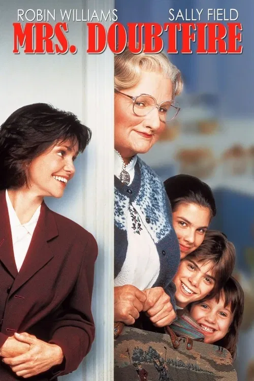 Daniel Hillard, otec, se převléká za britskou chůvu, paní Doubtfire, aby mohl trávit více času se svými dětmi. Jeho bývalá manželka ho obdivuje jako chůvu a ani netuší, že je to on. Tento film, s Robinem Williamsem v hlavní roli, je oblíbenou klasikou.