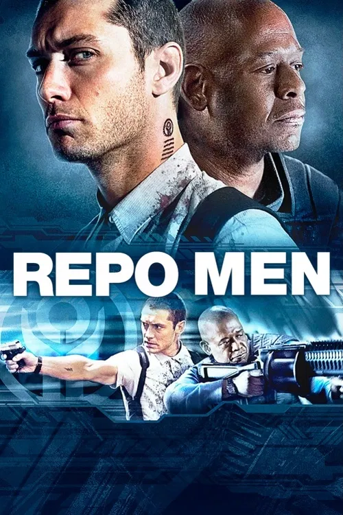 Repo Men. V nedaleké budoucnosti budou lidé moci vylepšovat svá těla výměnou poškozených orgánů za umělé náhražky. Má to ale jeden háček: je to drahé a v případě, že nesplácíte včas, orgány vám seberou vymahači. A to se neobejde bez bolesti a krve... Americko-kanadský akční film (2010). Hrají J. Law, F. Whitaker, L. Schreiber, C. van Houten, A. Braga, Ch. Canterbury a další. Režie M. Sapochnik