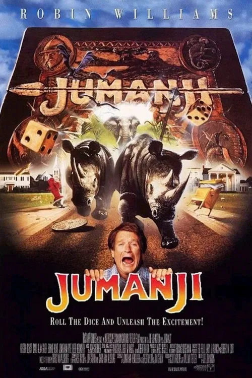 Jumanji. Když mladý Alan Parrish nalezl tajemnou stolní hru, pekelný strojek na osud se spustil a chlapec před očima své kamarádky Sáry zmizel. Po letech však v opuštěném domě Parrishových záhadnou krabici objeví děti nových nájemníků a hra znovu začíná, nebo spíš pokračuje. Čtveřici zoufalých spoluhráčů zbývá jediné, pokusit se hru za každou cenu dohrát... Americký film (1995). Hrají B. Pierce, J. Hyde, K. Dunst, R. Williams a další. Režie J. Johnston