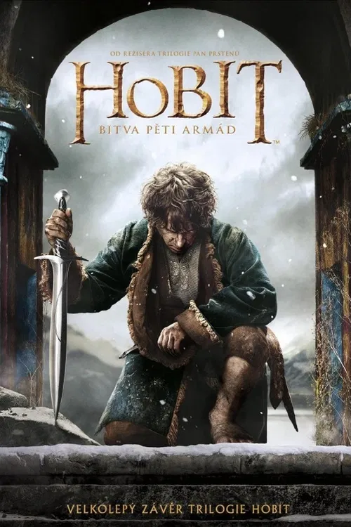 "Hobit: Bitva pěti armád" uzavírá dobrodružství Bilbo Pytlíka a trpaslíků. Po dobytí své vlasti od draka Šmaka, propukne konflikt, kdy Thorin obětuje čest pro poklad. Bilbo ohrožený tímto rozhodnutím a nečekanou hrozbou Sauronovy armády skřetů, bojuje v epické bitvě o záchranu Středozemě.