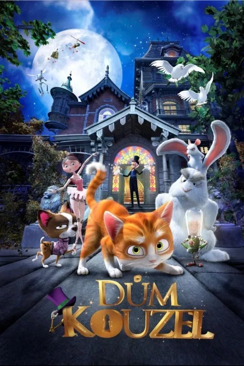 Opuštěný kocourek se ukryje v tajuplném domě starého kouzelníka, kde bydlí také celá řada nevšedních bytostí ze světa fantazie. Animovaný film (2013). Režie Ben Stassen a Jeremy Degruson