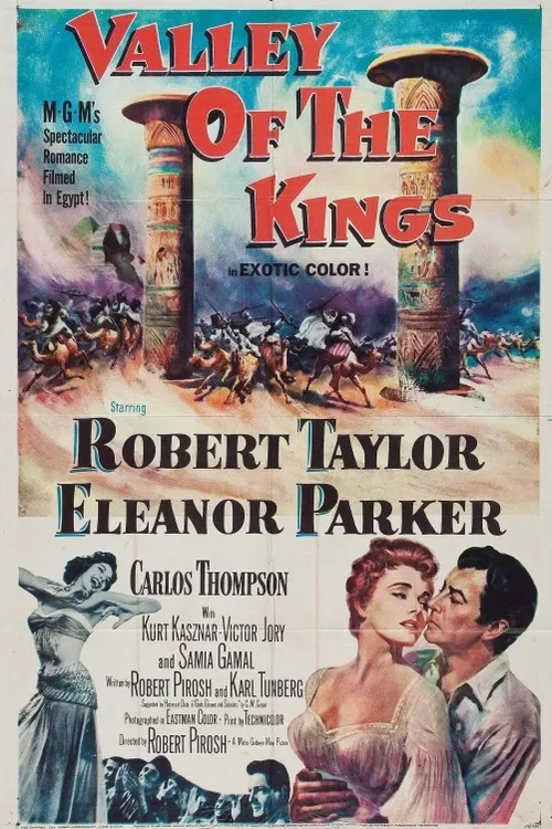 Neústupný archeolog a dcera slavného egyptologa v honbě za nalezením ztracené hrobky a biblického tajemství… Americký dobrodružný film (1954). Hrají: R. Taylor, E. Parkerová, C. Thompson, K. Kasznar, V. Jory, L. Askin, A. Silvani a další. Režie Robert Pirosh