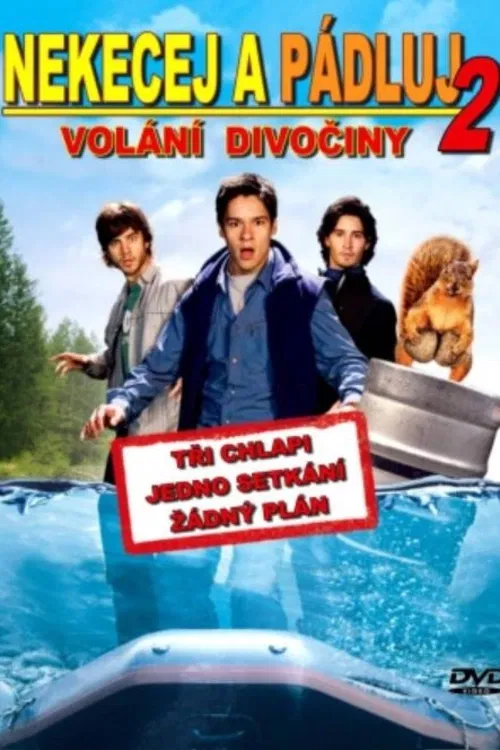 Nekecej a pádluj 2: Volání divočiny. Umírající stará dáma v domově pro seniory požádá Zacha, aby našel její sedm let nezvěstnou vnučku. Když Zach zjistí, že jde o školní lásku jeho přítele Bena, kontaktuje ho, aby mu s hledáním pomohl. Jenže stopa vede do divokých hvozdů, odkud se nikdo živý nevrátil, a navíc je jim kdosi v patách... Americká komedie (2009). Hrají O. James, K. Turner, R. Young, M. Riley, A. McDonald, M. Bontempo a další. Režie E. Elkayem
