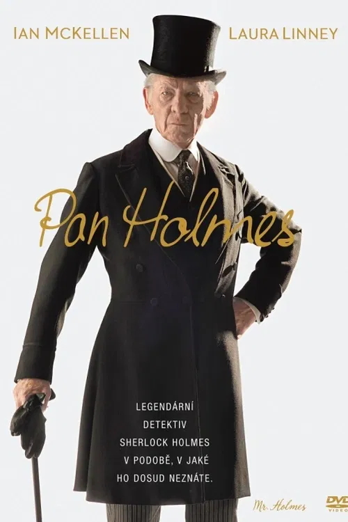 Pan Holmes. Film Mr. Holmes z roku 1947 se točí kolem stárnoucího Sherlocka Holmese, který se vrací z Japonska a řeší starý nevyřešený případ ve svém venkovském sídle s pomocí hospodyně a jejího syna Rogera. Zároveň hledá odpovědi na otázky o životě a lásce.