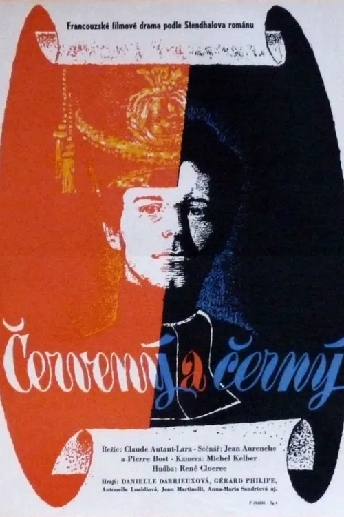 Nenáviděl bohaté a opovrhoval chudými. Gérard Philipe v hlavní roli filmového přepisu slavného Stendhalova románu. Francouzské drama (1954). Dále hrají: D. Darrieuxová, A. Lualdiová, A. Balpetre a další. Režie Claude Autant-Lara